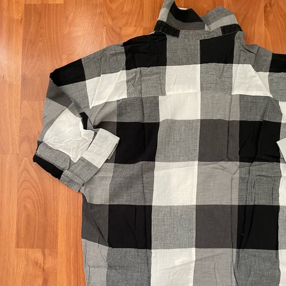 LOFT plaid Dolman/batwing shirt - Picture 3 of 7